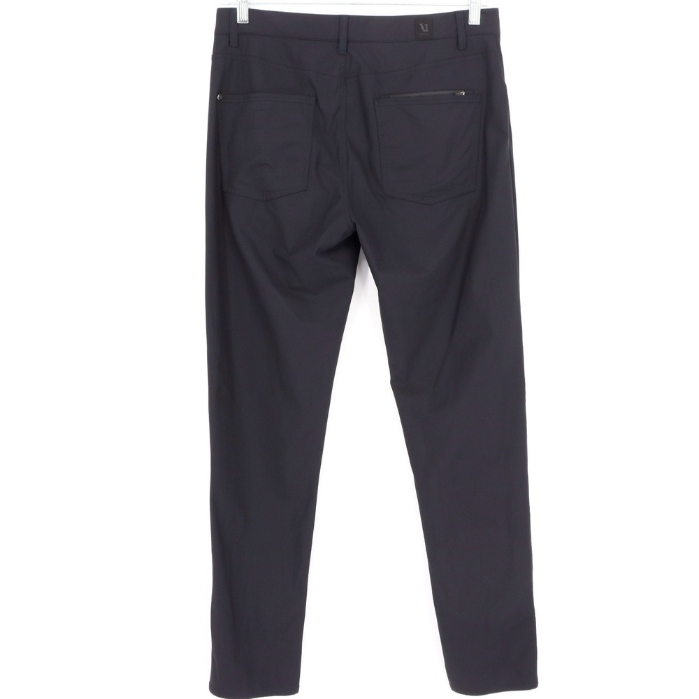 Vuori Meta Pant Mens Size 33 Black Performance Chino Slim Fit Tapered Leg V430 - Picture 3 of 7